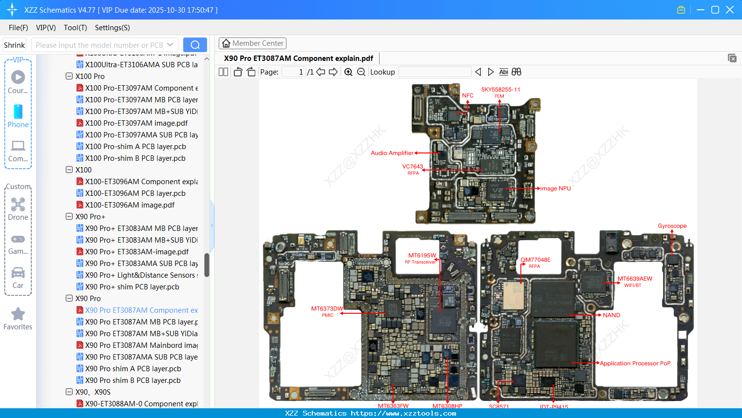 VIVO X90 Pro ET3087AM Component Explain